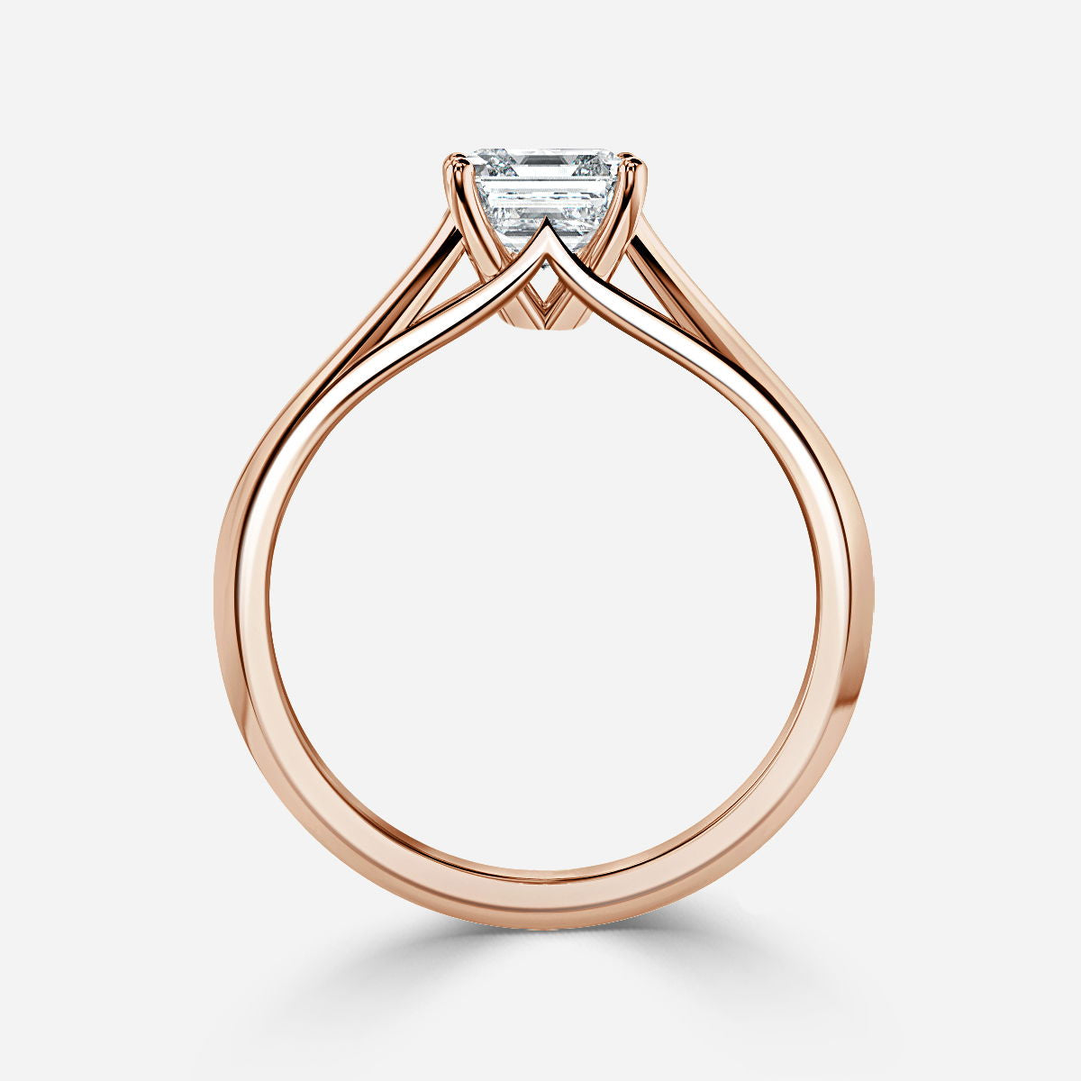 Nhẫn đính hôn kim cương nhân tạo Solitaire của Katelyn Asscher