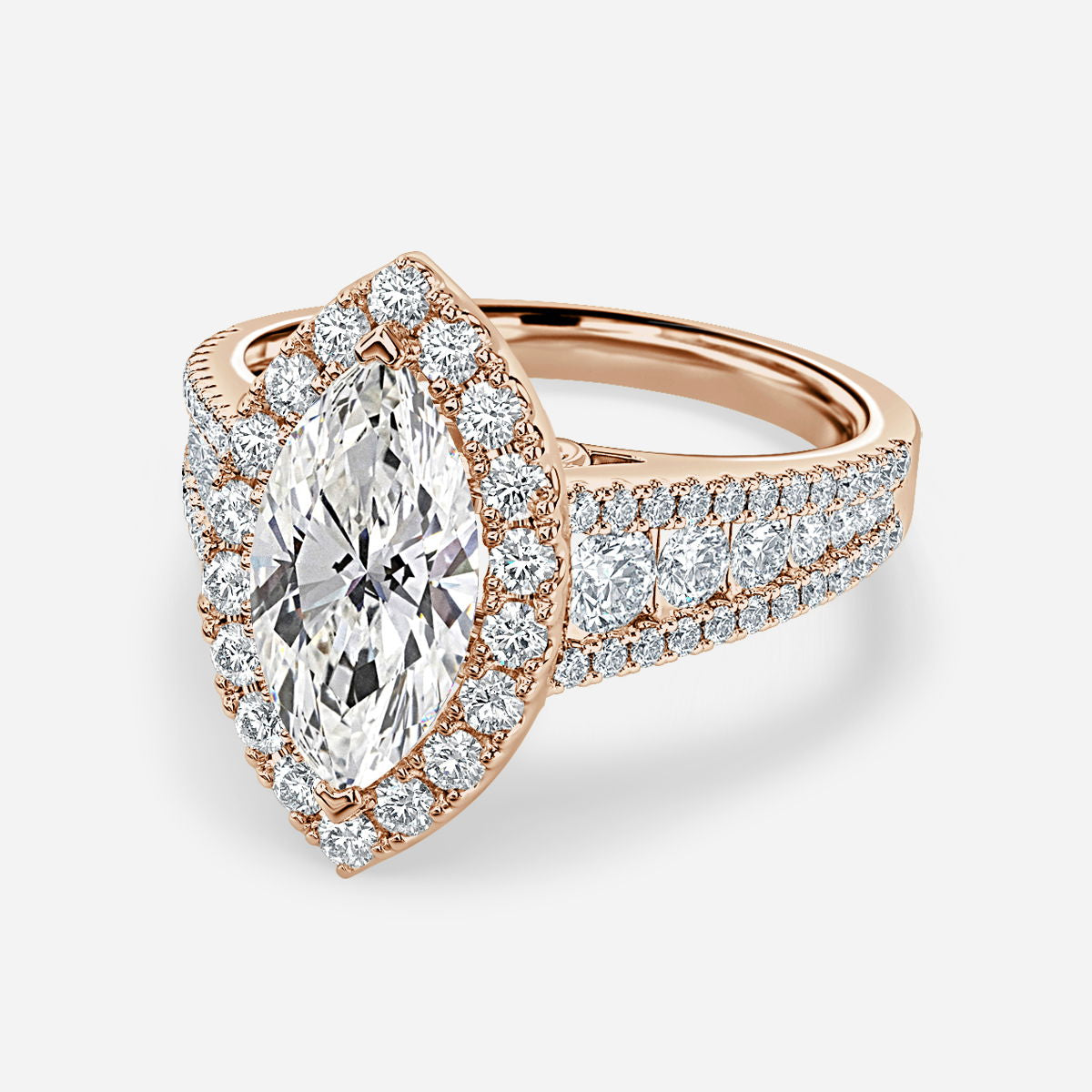 Dalia Marquise Diamond Halo Engagement Ring