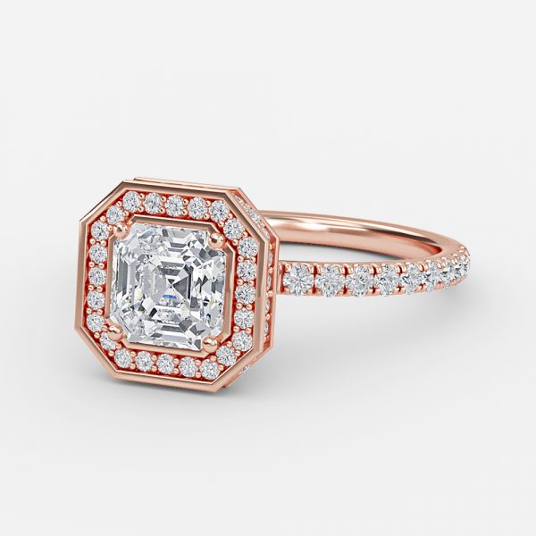 Nhẫn đính hôn kim cương Halo Lab Grown của Jennifer Asscher