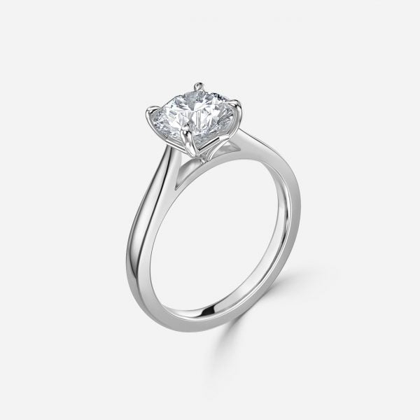 Nhẫn đính hôn kim cương nhân tạo tròn Violette