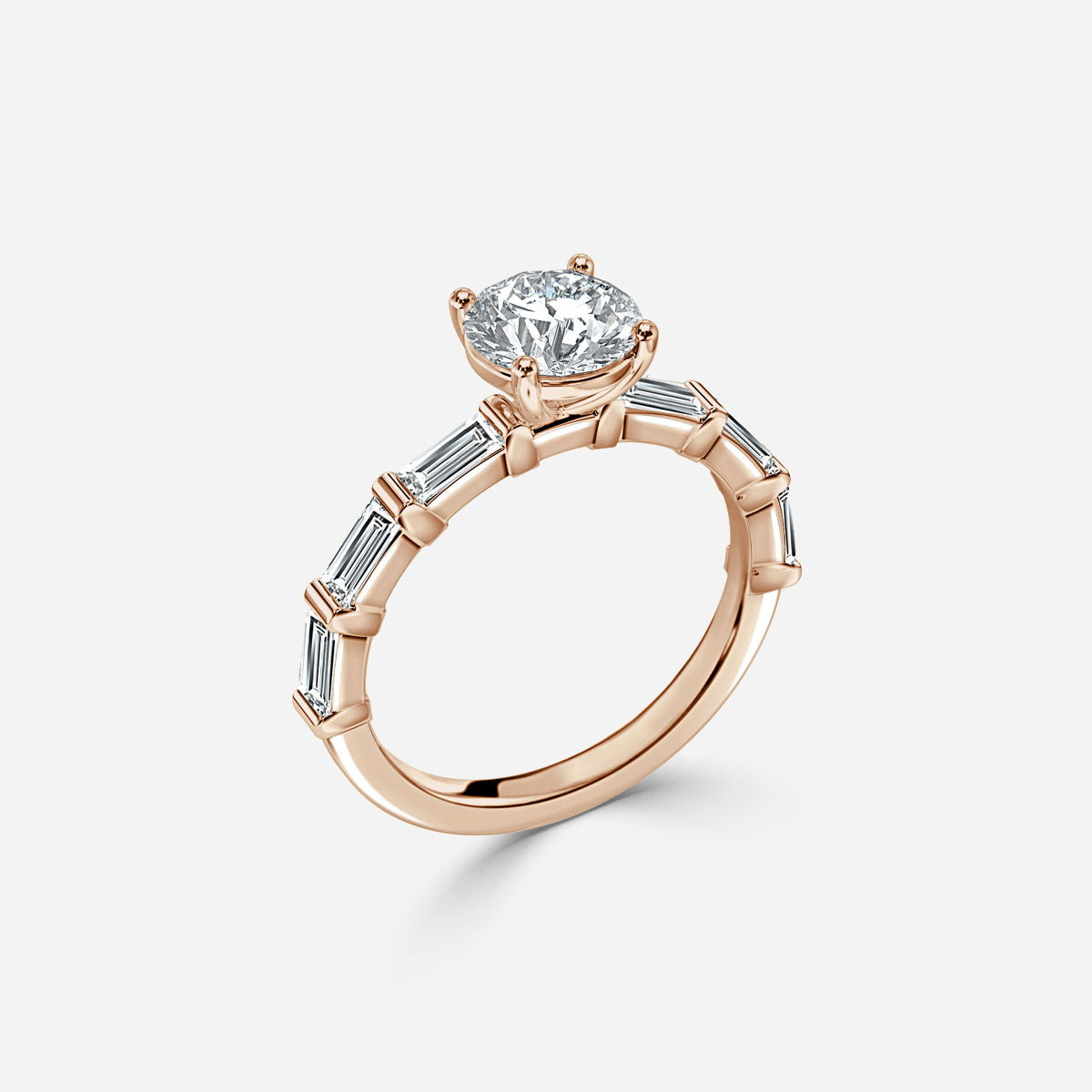 Nhẫn đính hôn kim cương nhân tạo Kate Round