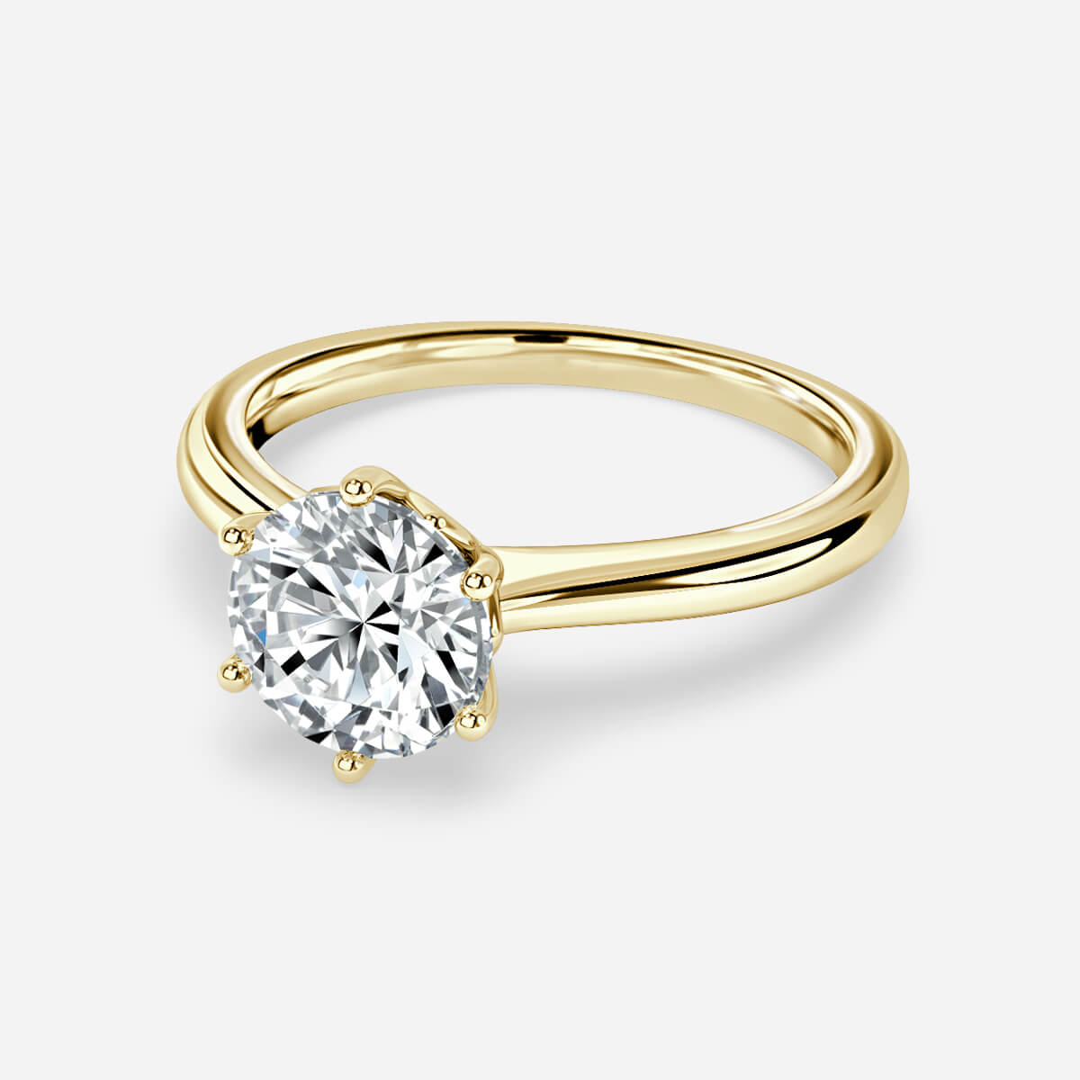 Nhẫn đính hôn kim cương nhân tạo Petal Round