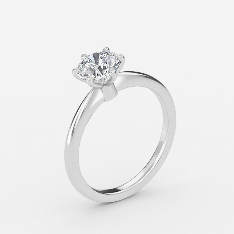 Lyra Round Lab Created Diamond Solitaire Engagement Ring