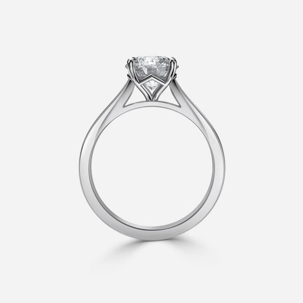 Nhẫn đính hôn kim cương nhân tạo tròn Violette