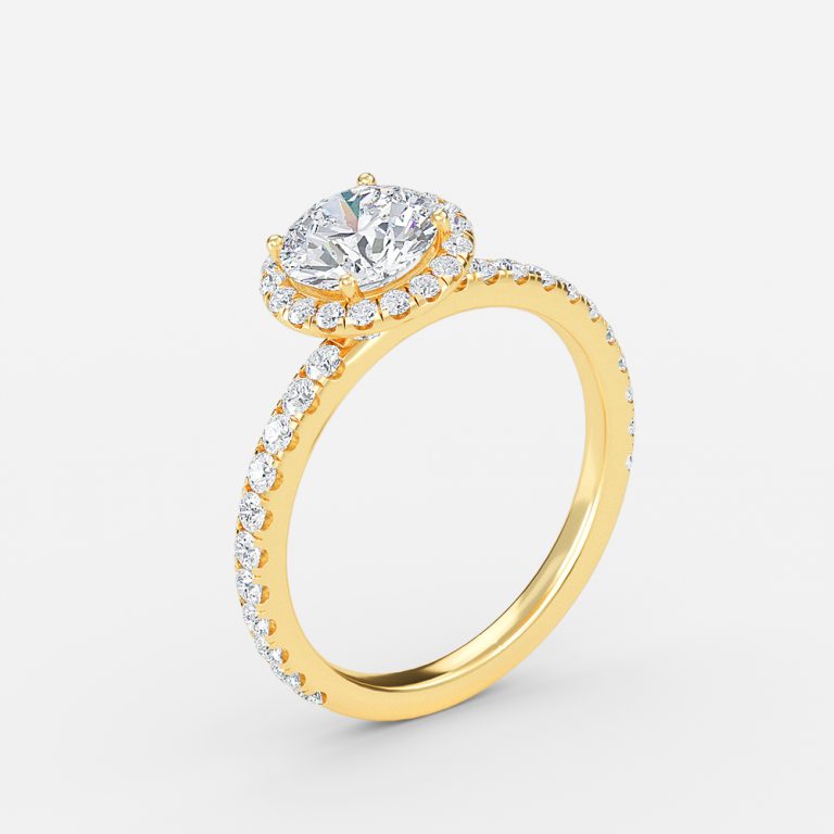 Lillian Round Lab Grown Diamond Halo Engagement Ring