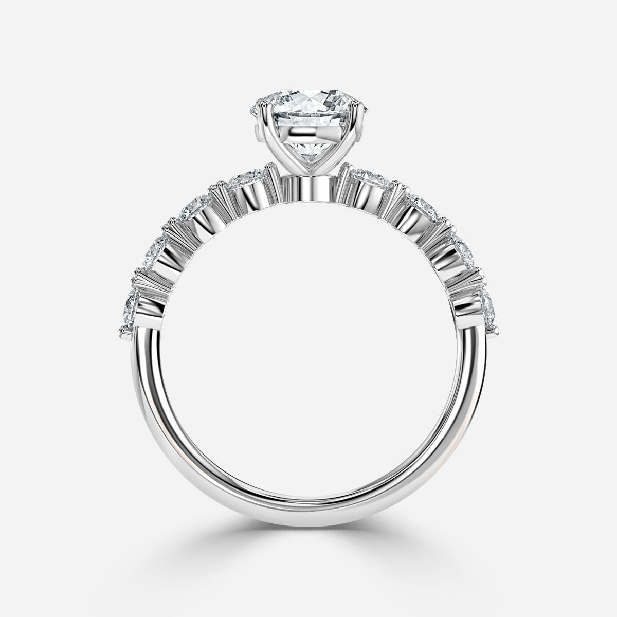 Nhẫn đính hôn kim cương nhân tạo Vivian Round độc đáo