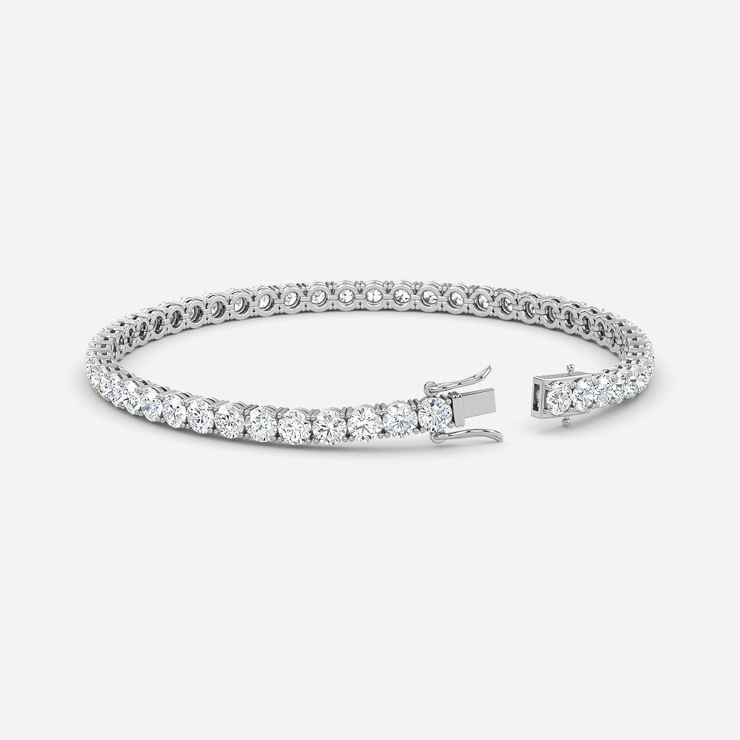 4 Prong Round Lab Diamond Tennis Bracelet