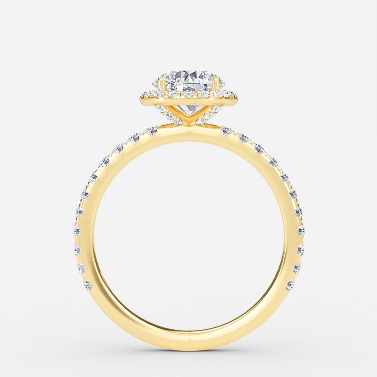 Lillian Round Lab Grown Diamond Halo Engagement Ring