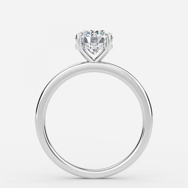 Nhẫn đính hôn kim cương nhân tạo Essian Round Hidden Halo