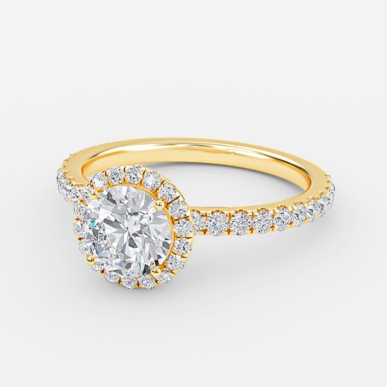 Lillian Round Lab Grown Diamond Halo Engagement Ring