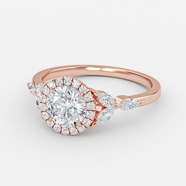 Francis Round Lab Grown Diamond Halo Engagement Ring