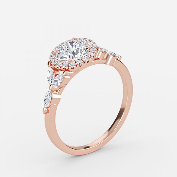 Francis Round Lab Grown Diamond Halo Engagement Ring