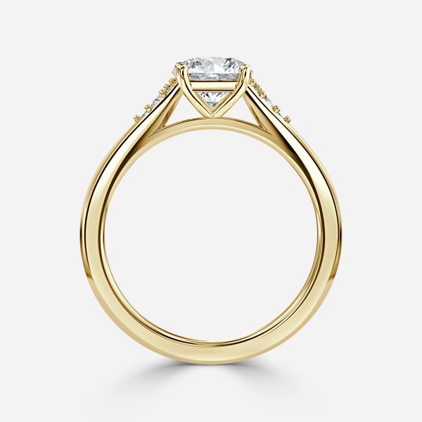Anastasia Round Lab Created Diamond Three Stone Engagement Ring