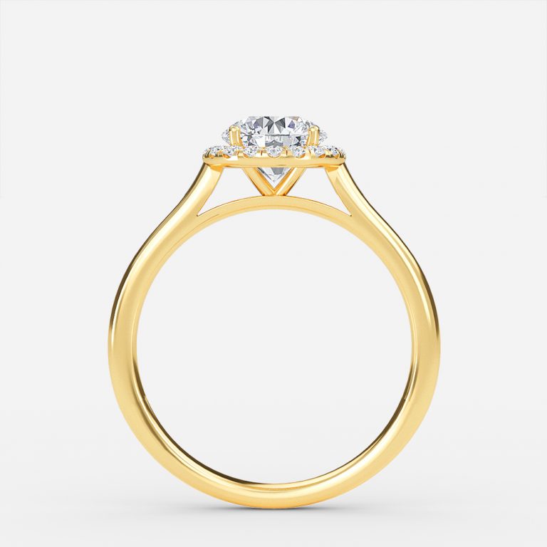 Levi Round Lab Created Diamond Halo Engagement Ring