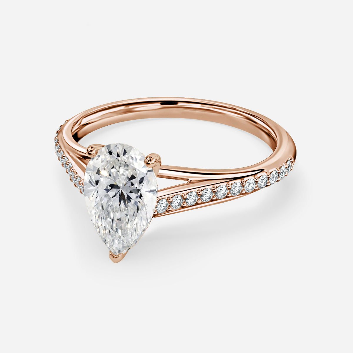 Heni Pear Lab Grown Diamond Engagement Ring