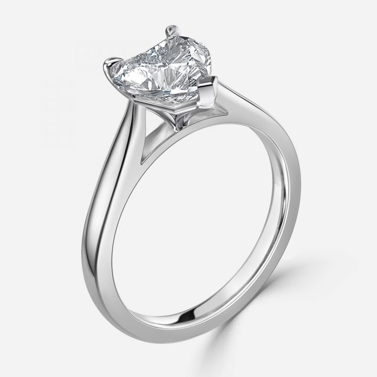 Nhẫn đính hôn kim cương nhân tạo Violette Heart