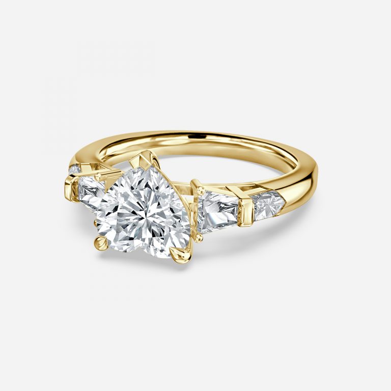Maya Heart Lab Created Diamond Three Stone Engagement Ring