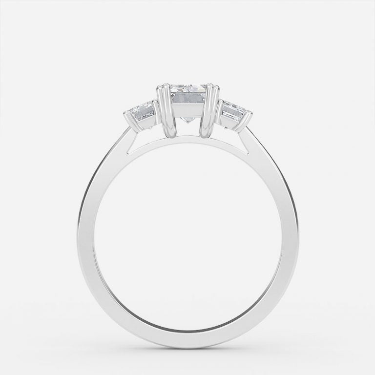 Cami Emerald Three Stone Lab Created Diamond Engagement Ring