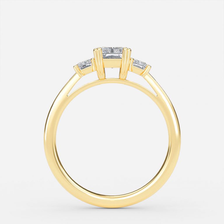Ethriel Radiant Three Stone Lab Grown Diamond Engagement Ring