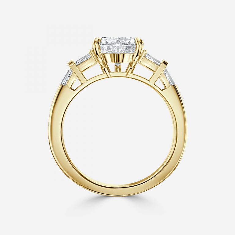 Maya Heart Lab Created Diamond Three Stone Engagement Ring