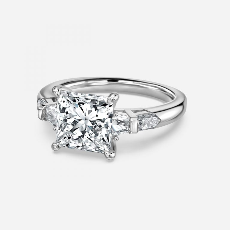 Maya Princess Three Stone Lab Grown Diamond Engagement Ring