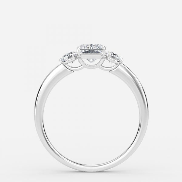Nhẫn đính hôn kim cương nhân tạo ba viên Jemima Radiant