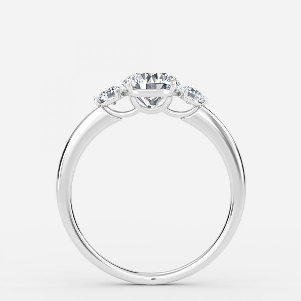 Nhẫn đính hôn ba viên kim cương nhân tạo Jemima Round
