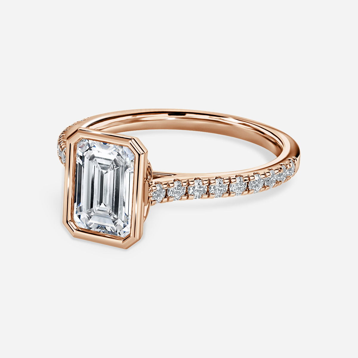 Ali'i Aria Bezel Lab Grown Diamond Engagement Rin