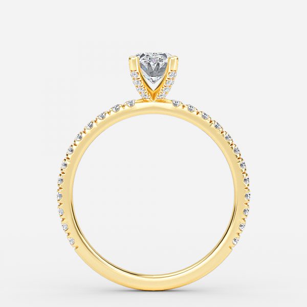Josephine Oval Unique Lab Grown Diamond Engagement Ring