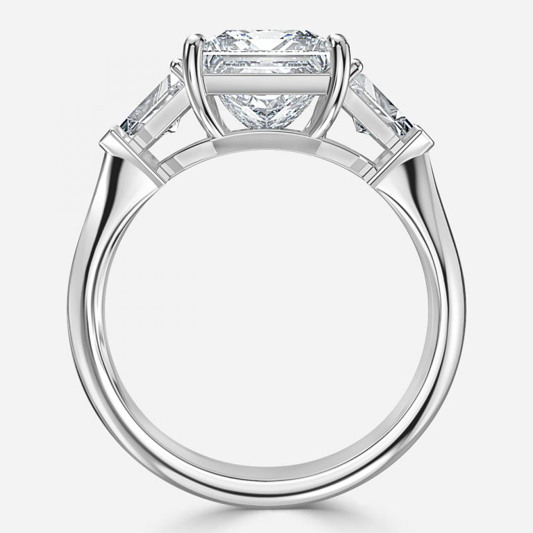 Delaila Princess Three Stone Lab Grown Diamond Engagement Ring