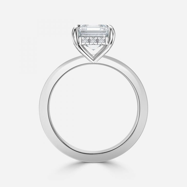 Chloe Asscher Hidden Halo Lab Grown Diamond Engagement Ring