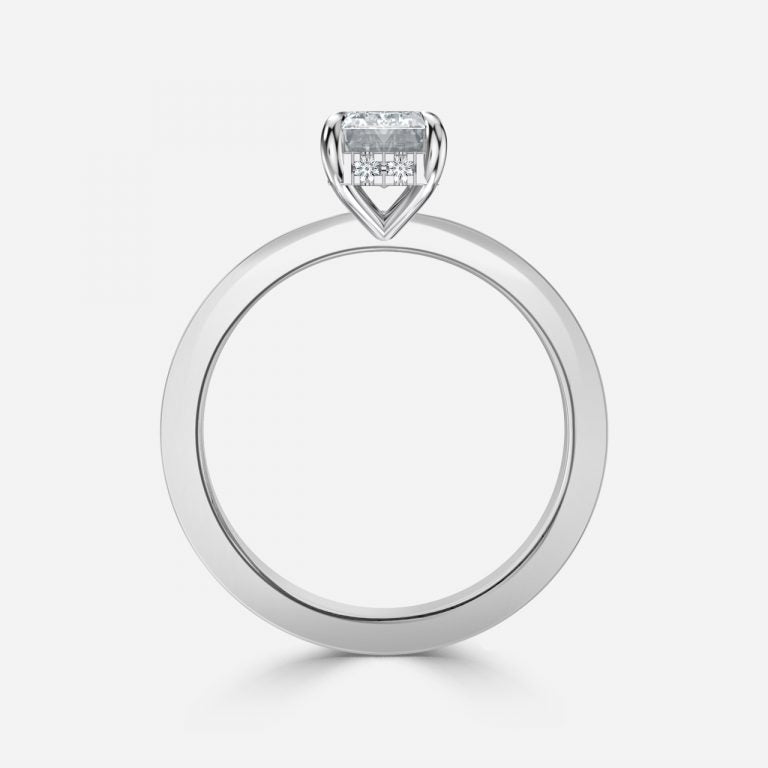 Chloe Emerald Hidden Halo Lab Grown Diamond Engagement Ring