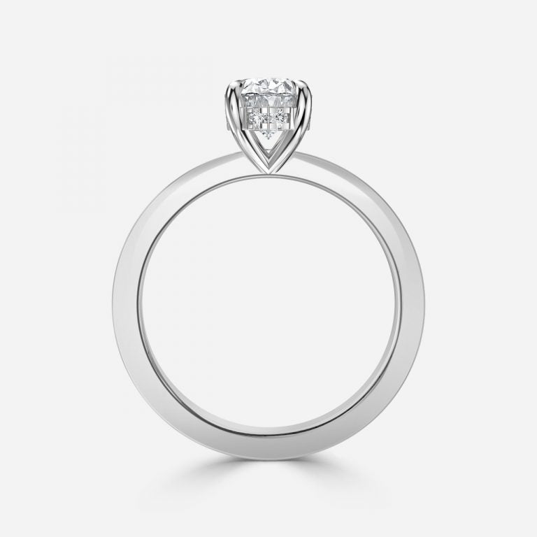 Chloe Oval Hidden Halo Lab Grown Diamond Engagement Ring