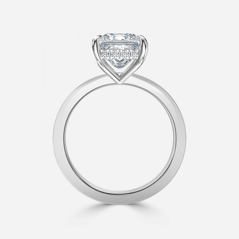 Chloe Princess Hidden Halo Lab Grown Diamond Engagement Ring
