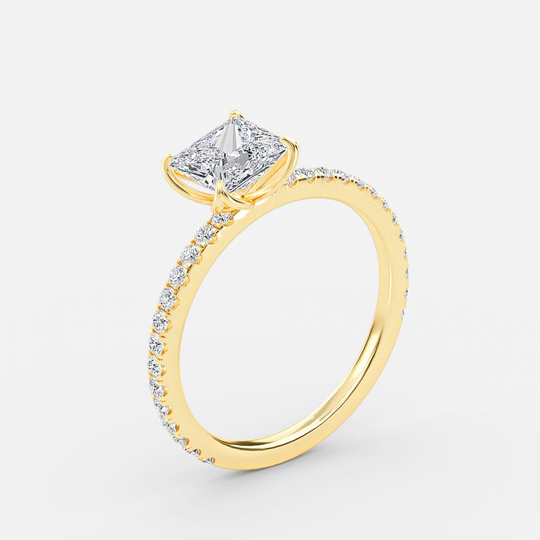 Moonlight Princess Diamond Band Engagement Ring