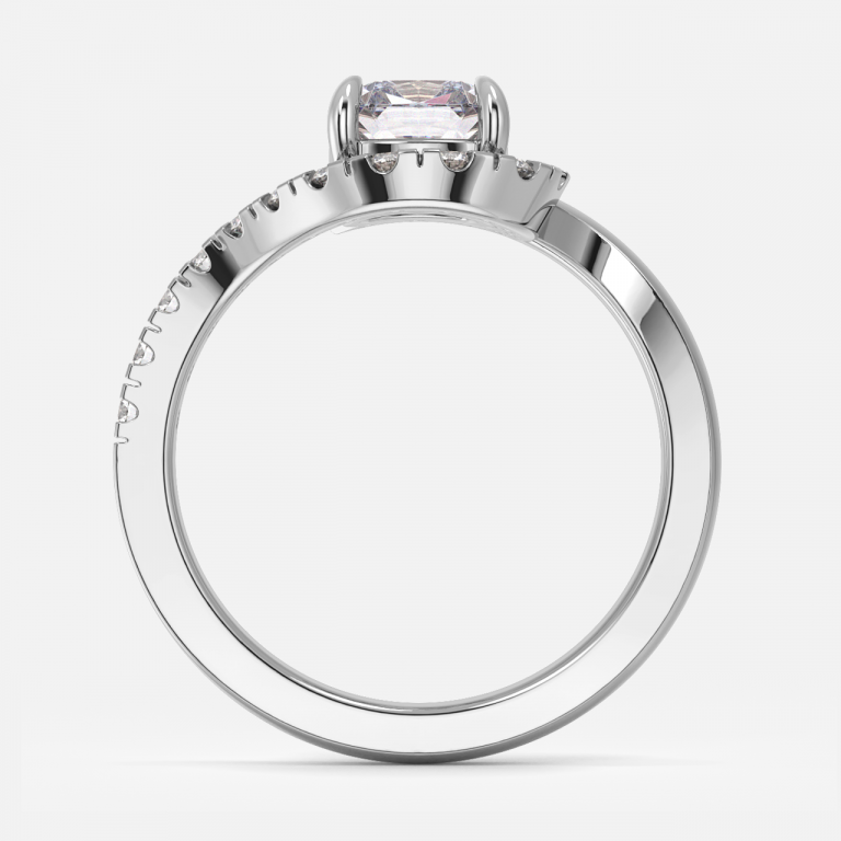 Nhẫn đính hôn kim cương nhân tạo Neto Emerald Halo