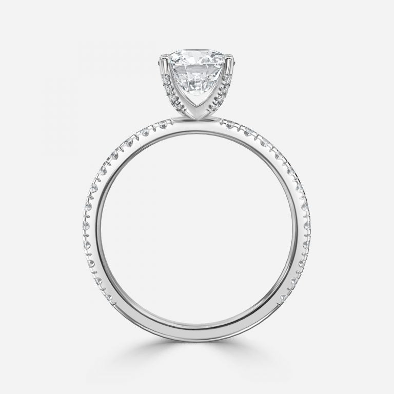 Josephine Cushion Diamond Band Engagement Ring