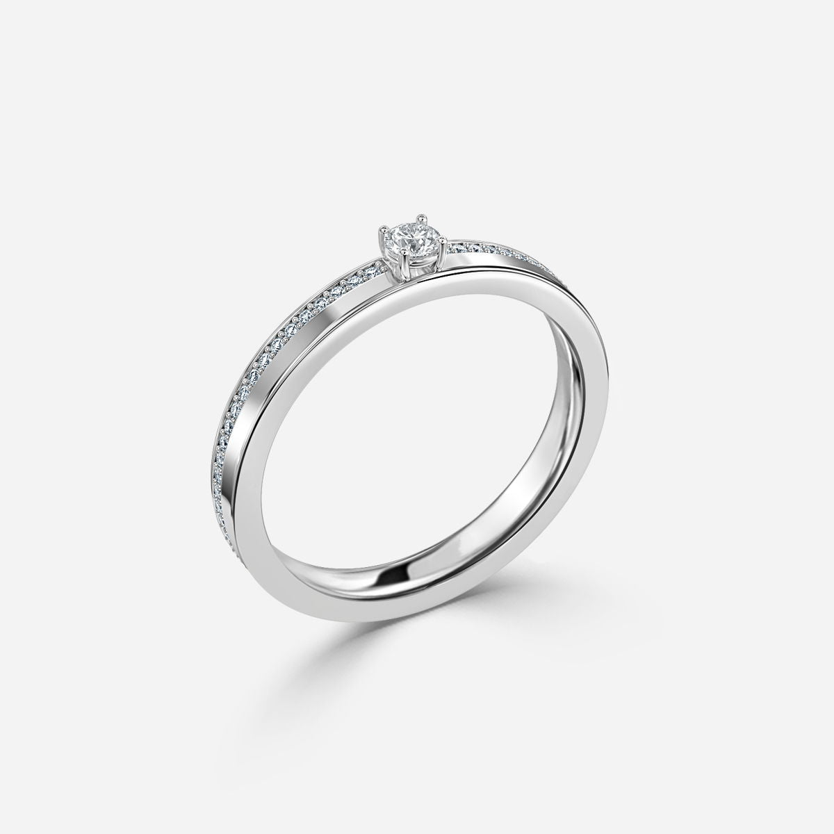 Round Big Diamond Wedding ring