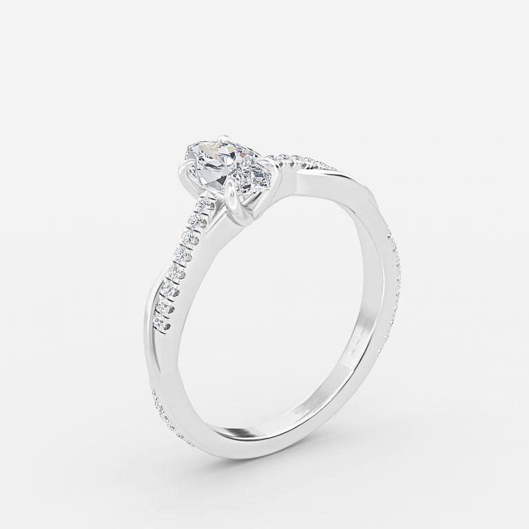Nhẫn đính hôn kim cương của Nefereti Marquise Diamond Lab
