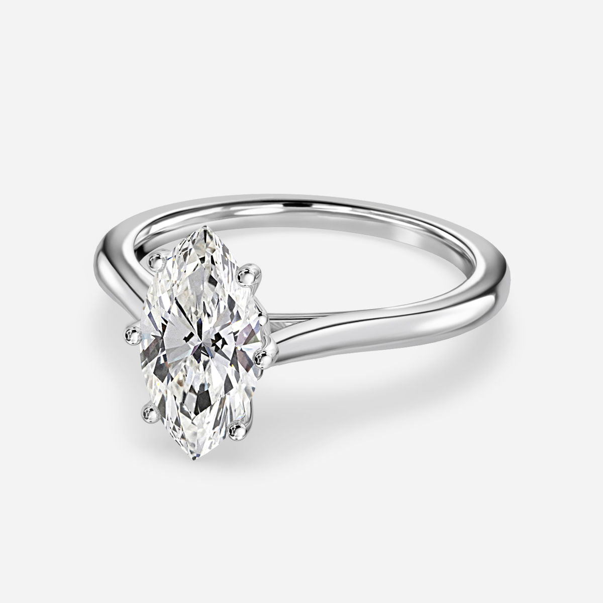 Nhẫn đính hôn kim cương nhân tạo Nimi Marquise Solitaire