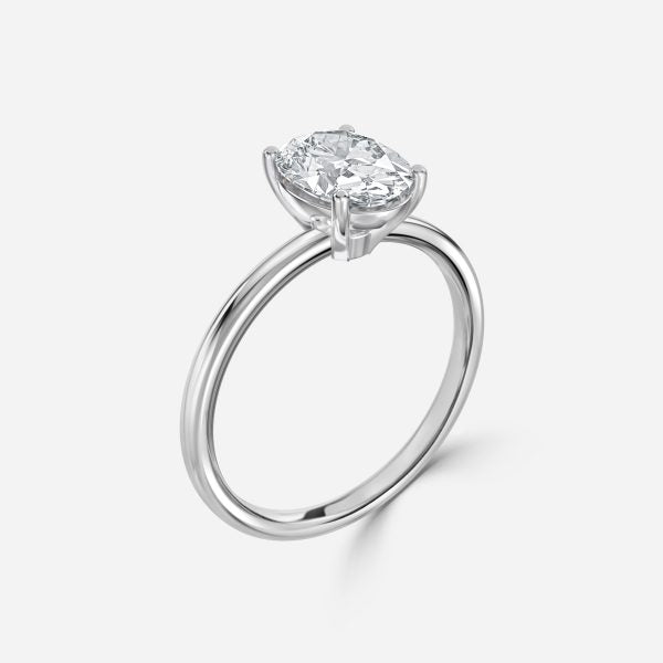 Celtic Oval Solitaire Lab Grown Diamond Engagement Ring