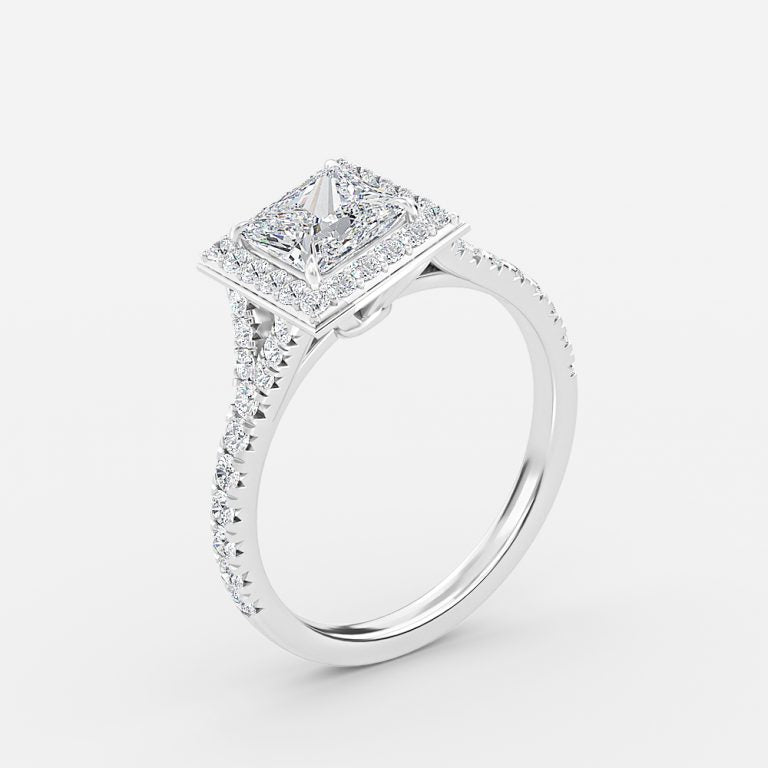 Chelsea Princess Halo Lab Grown Diamond Engagement Ring