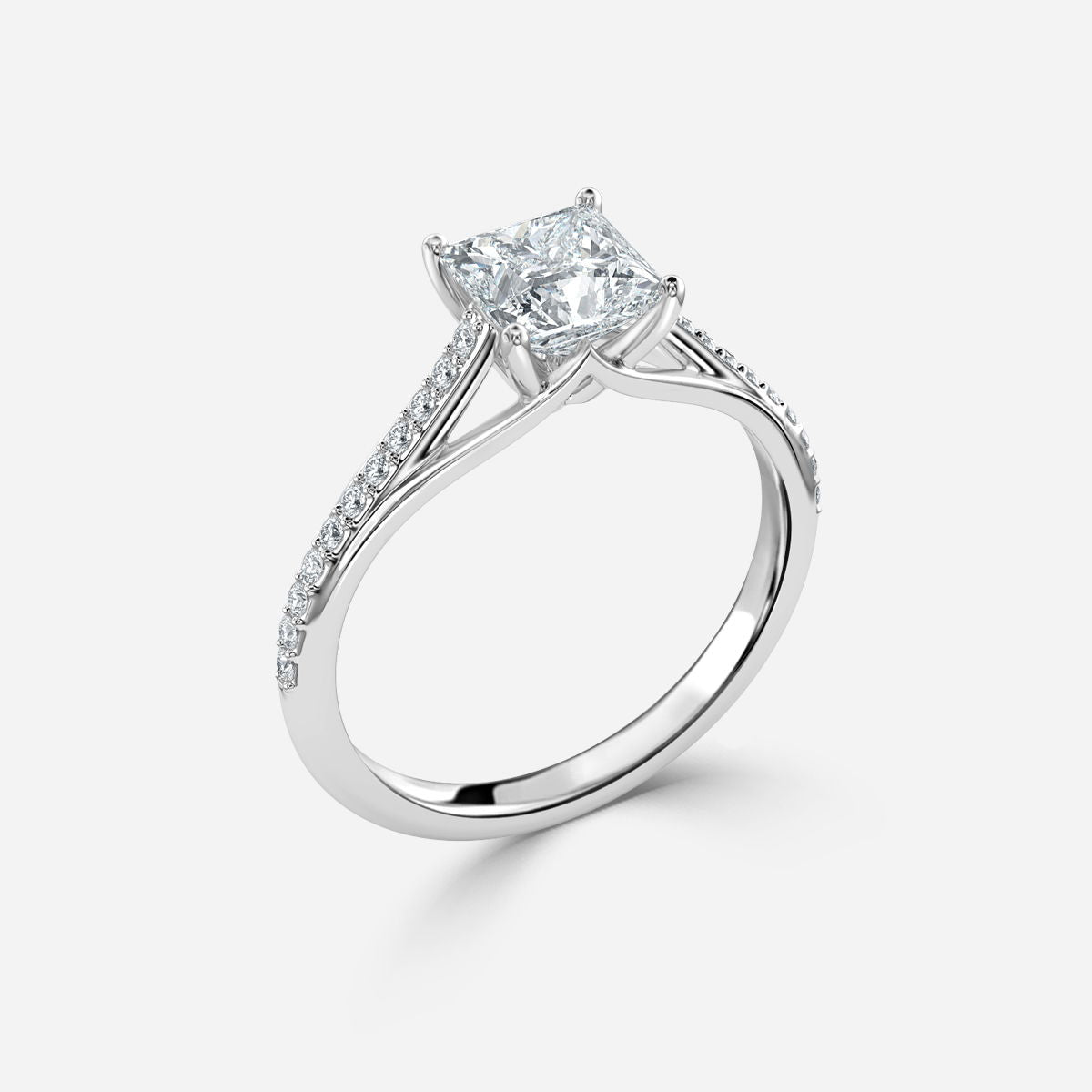 Heni Princess Diamond Band Engagement Ring