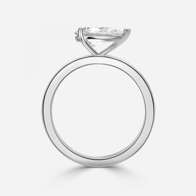 Demi Pear Solitaire Lab Grown Diamond Engagement Ring