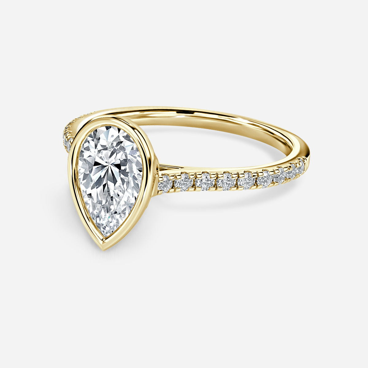 Ali'i Pear Side Diamond Engagement Ring