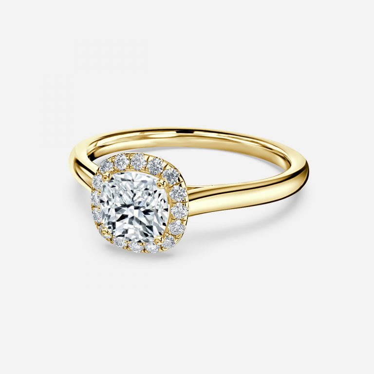 Levi Cushion Halo Lab Grown Diamond Engagement Ring