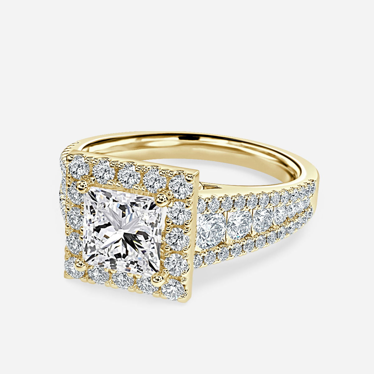 Dalia Princess Halo Lab Grown Diamond Engagement Ring
