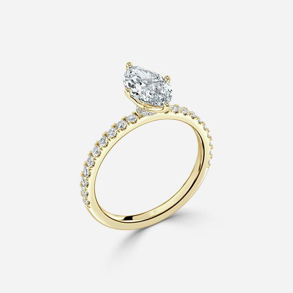 Lepidus Marquise HIdden Halo Lab Grown Diamond Engagement Ring