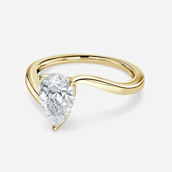 Antares Pear Solitaire Lab Grown Diamond Engagement Ring