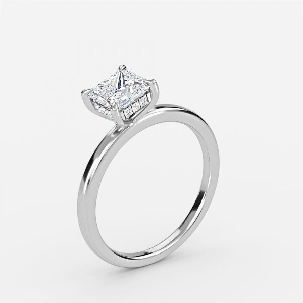 Nhẫn đính hôn kim cương nuôi cấy trong phòng thí nghiệm Essian Princess Hidden Halo